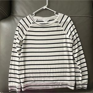 Market&Spruce Sweater/Blouse Black White Medium